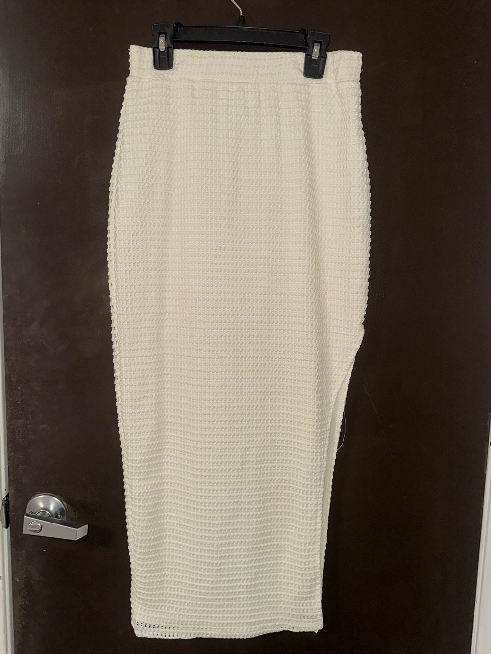 Privy Cream Textured Midi Skirt & Bandeau Set